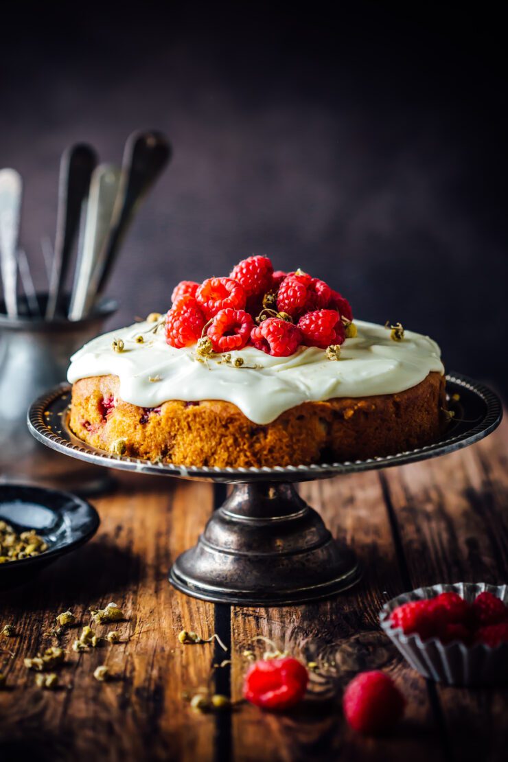 Raspberry and Chamomile Cake