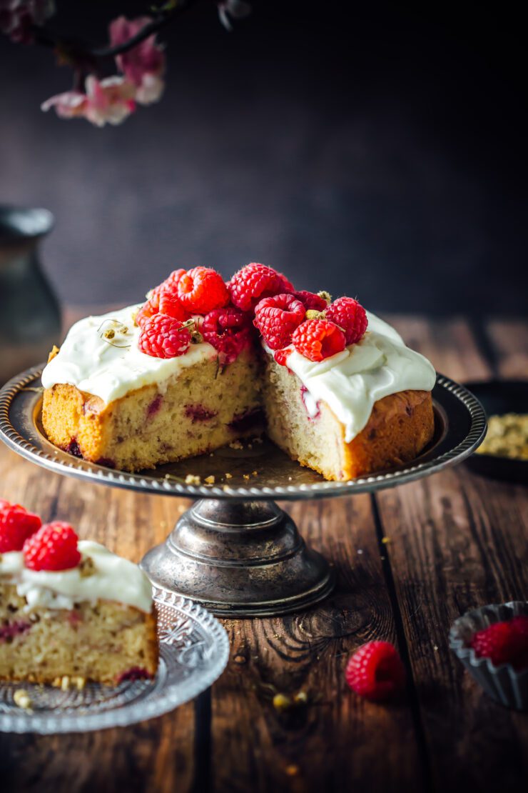 Raspberry and Chamomile Cake