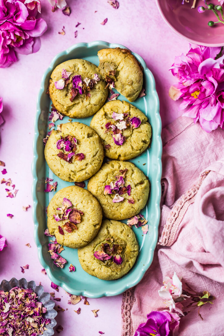 Pistachio Nankhatai Biscuits (Eggless)