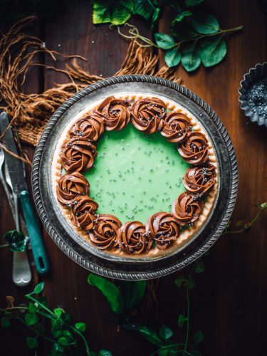 peppermint and chocolate tart