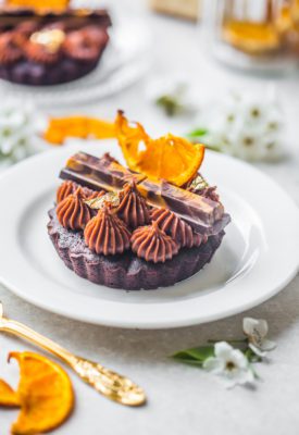 Orange KitKat Brownie cakes