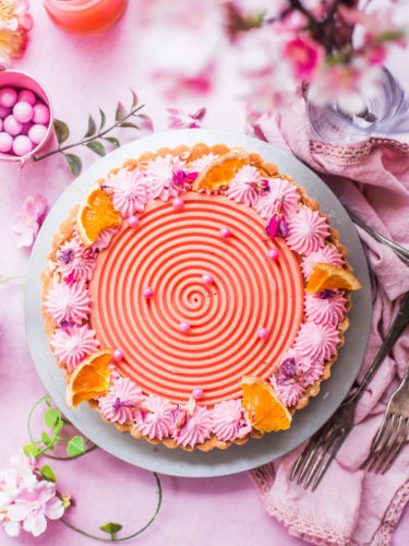 Grapefruit and orange tart