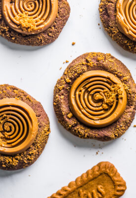 Biscoff Thumbprint Cookies